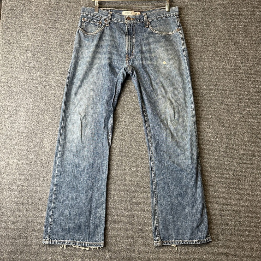 Levi's 527 Jeans Mens 34x30 Blue Low Boot Cut Denim Workwear Y2K Casual